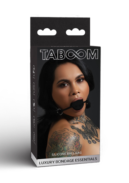 Taboom Bondage Essentials Silicone Ball Gag BLACK - 5