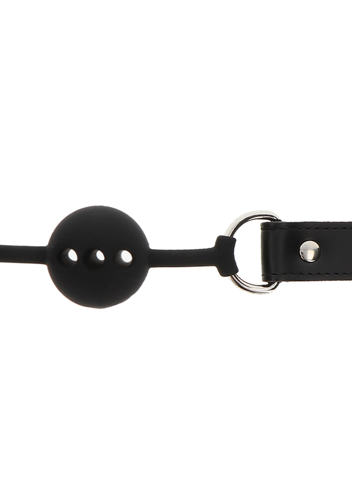 Taboom Bondage Essentials Silicone Ball Gag BLACK - 0