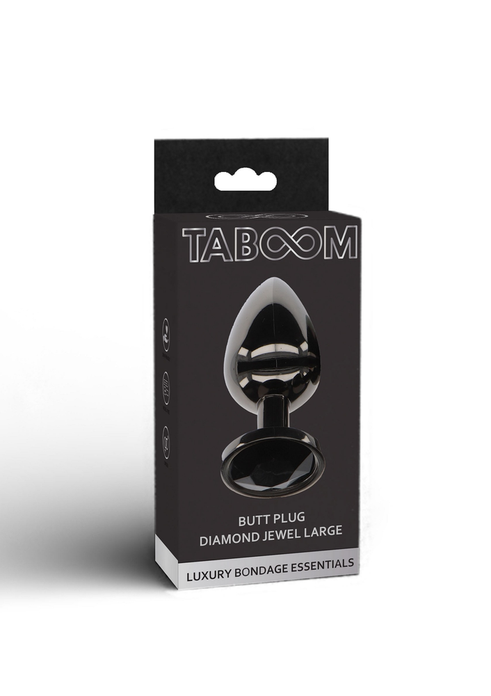 Taboom Bondage Essentials Butt Plug With Diamond Jewel L BLACK - 2