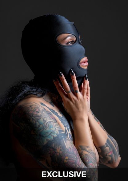 Taboom Bondage Essentials Spandex Hood BLACK - 2