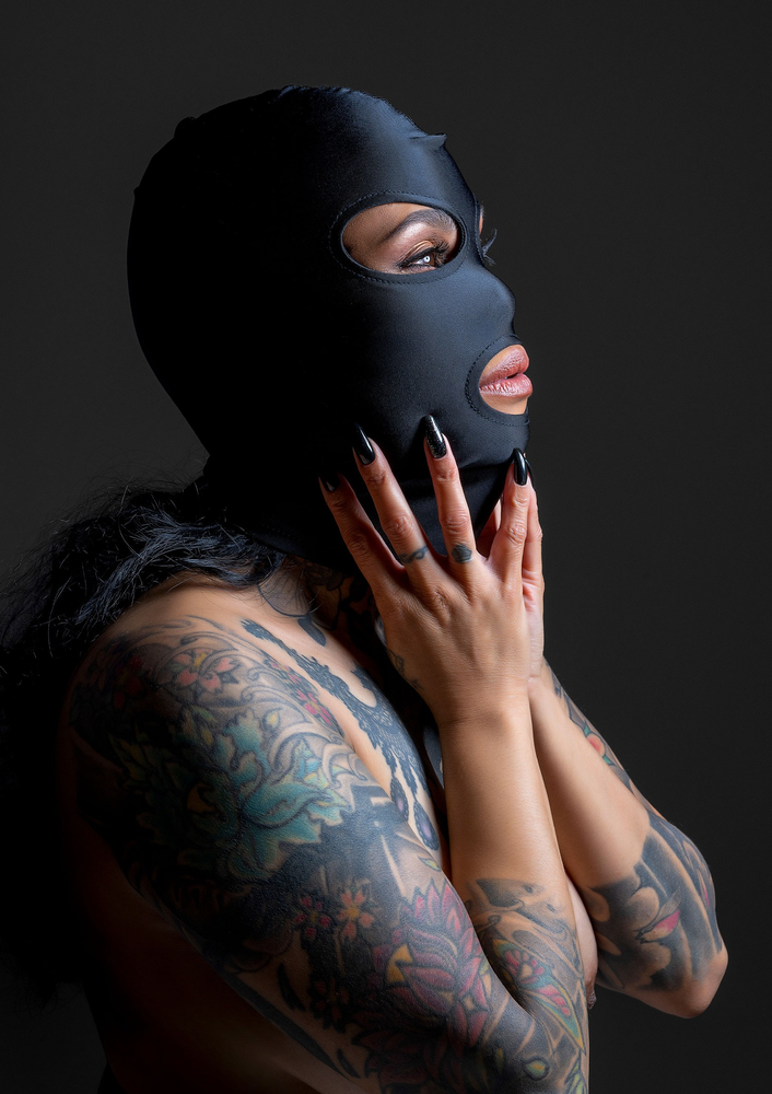 Taboom Bondage Essentials Spandex Hood BLACK - 0