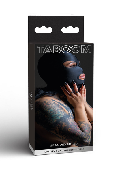 Taboom Bondage Essentials Spandex Hood BLACK - 1