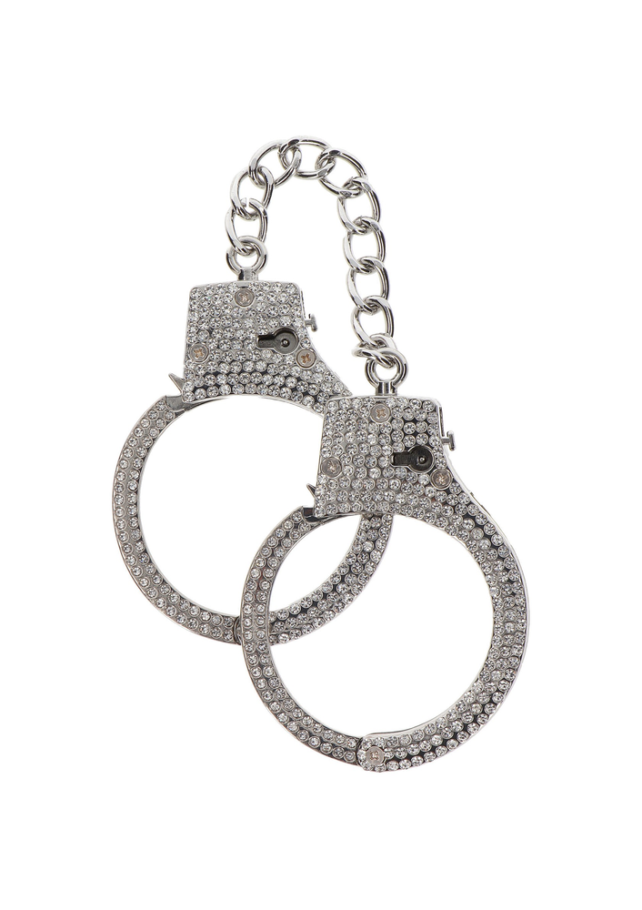 Taboom Bondage Essentials Diamond Wrist Cuffs Silver SILVER - 2