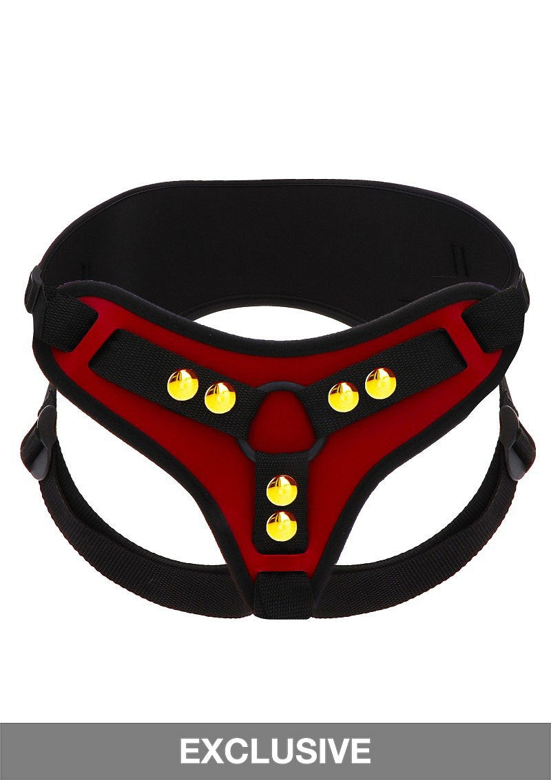 Taboom Bondage in Luxury Strap-On Harness Deluxe RED - 4