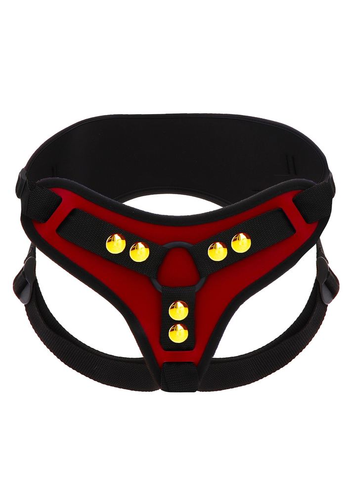 Taboom Bondage in Luxury Strap-On Harness Deluxe RED - 1