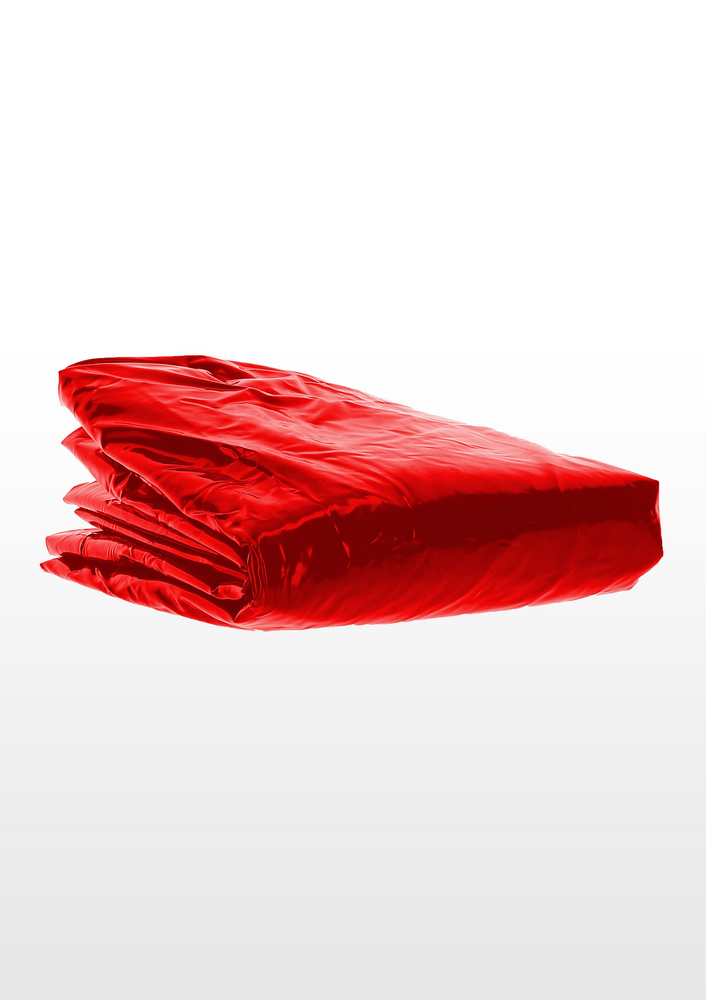 Taboom Bondage in Luxury Wet Play Queen Size Bedsheet RED - 0