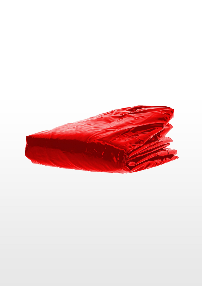 Taboom Bondage in Luxury Wet Play Queen Size Bedsheet RED - 4