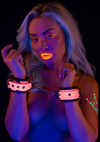 Taboom Glow In the Dark Wrist Cuffs PINK - 5