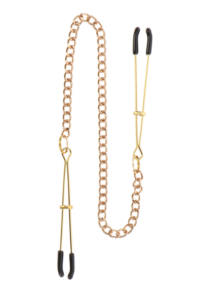 Taboom Nipple Play Tweezers With Chain GOLD - 4