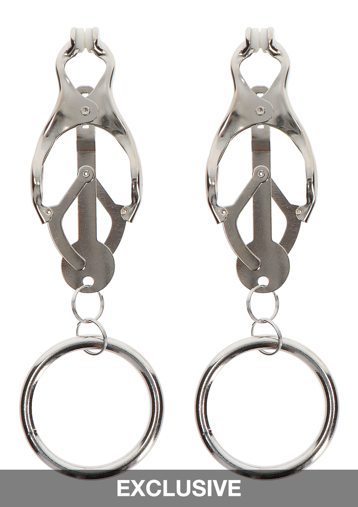 Taboom Nipple Play Butterfly Clamps With Ring SILVER - 1