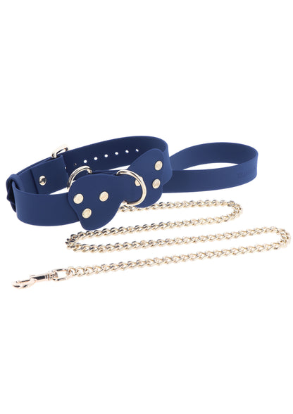 Silicone Collar and Leash BLUE - 3