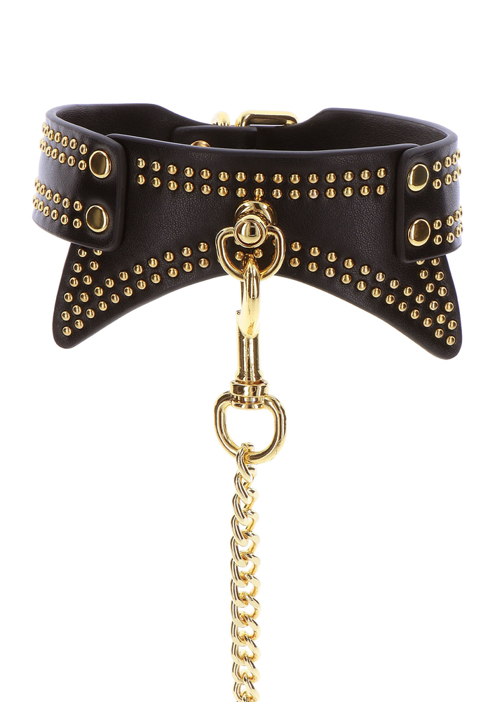 Taboom Vogue Studded Collar and Leash BLACK - 8