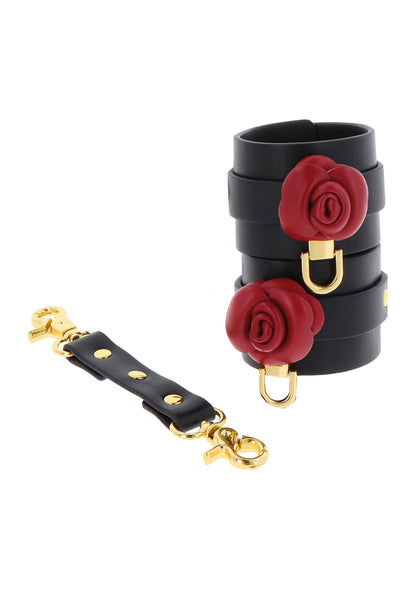 Wild Roses Ankle Cuffs BLACK - 0