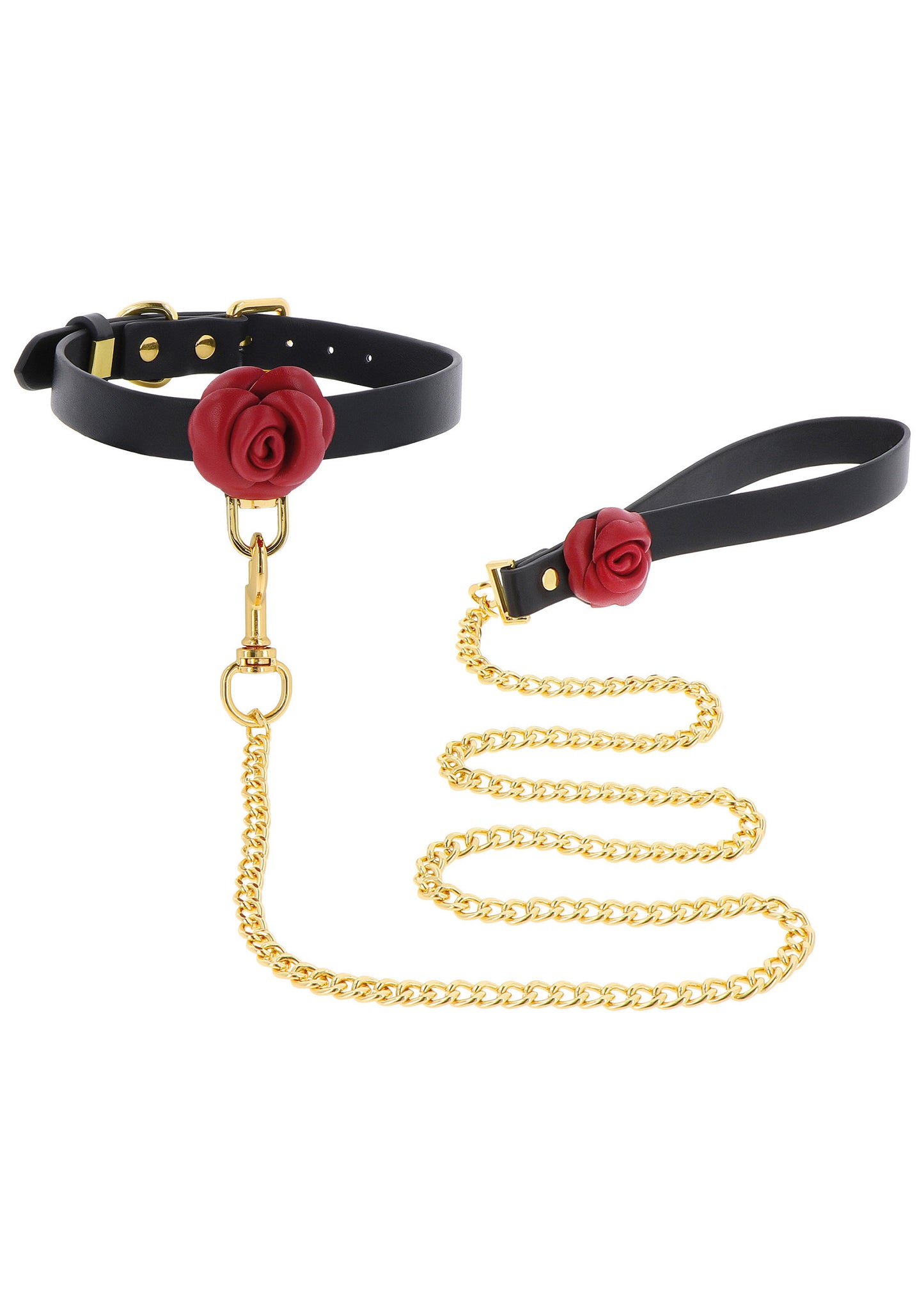 Wild Roses Collar & Leash BLACK - 0