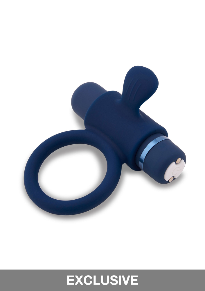 Nu Sensuelle Rev Silicone Ring with Bullet BLUE - 3