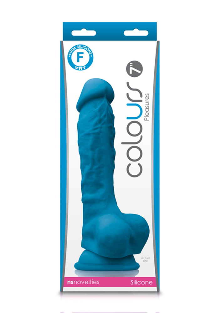 NS Novelties Colours Pleasures 7' Dildo BLUE - 1