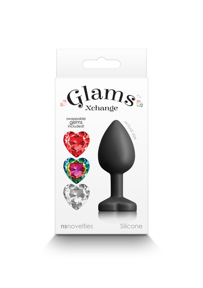 NS Novelties Glams Xchange Heart Small BLACK - 1