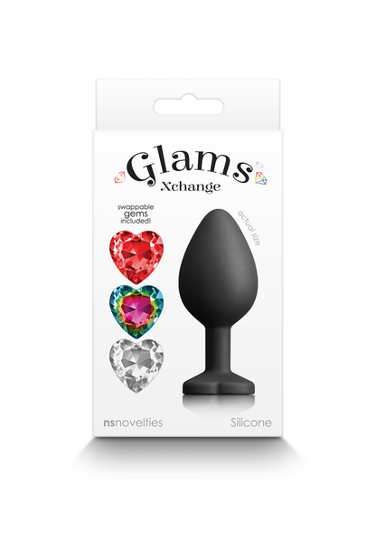 NS Novelties Glams Xchange Heart Medium BLACK - 0