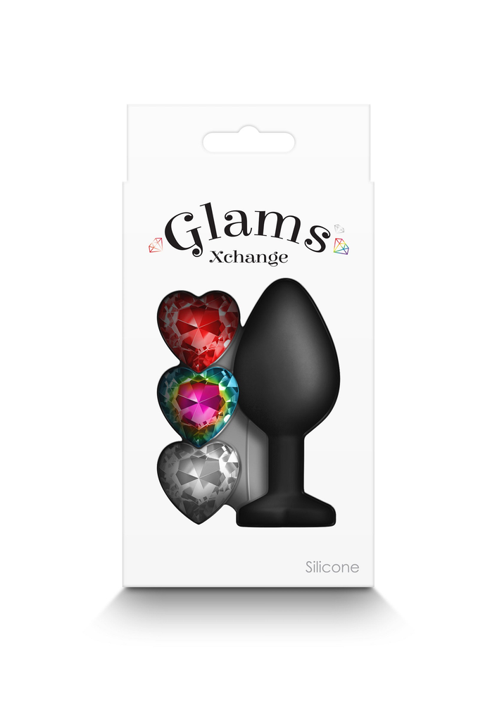 NS Novelties Glams Xchange Heart Medium BLACK - 2