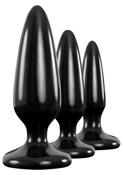 NS Novelties Renegade Pleasure Plug 3pc Trainer Kit BLACK - 0