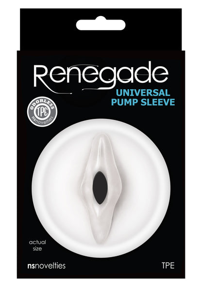 NS Novelties Renegade Universal Pump Sleeve Vagina TRANSPA - 0