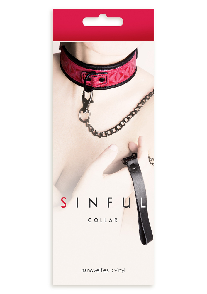 NS Novelties Sinful 2' Collar PINK - 1