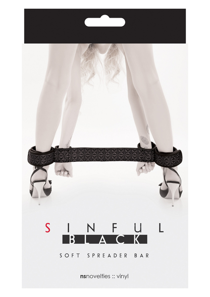 NS Novelties Sinful Soft Spreader Bar BLACK - 0