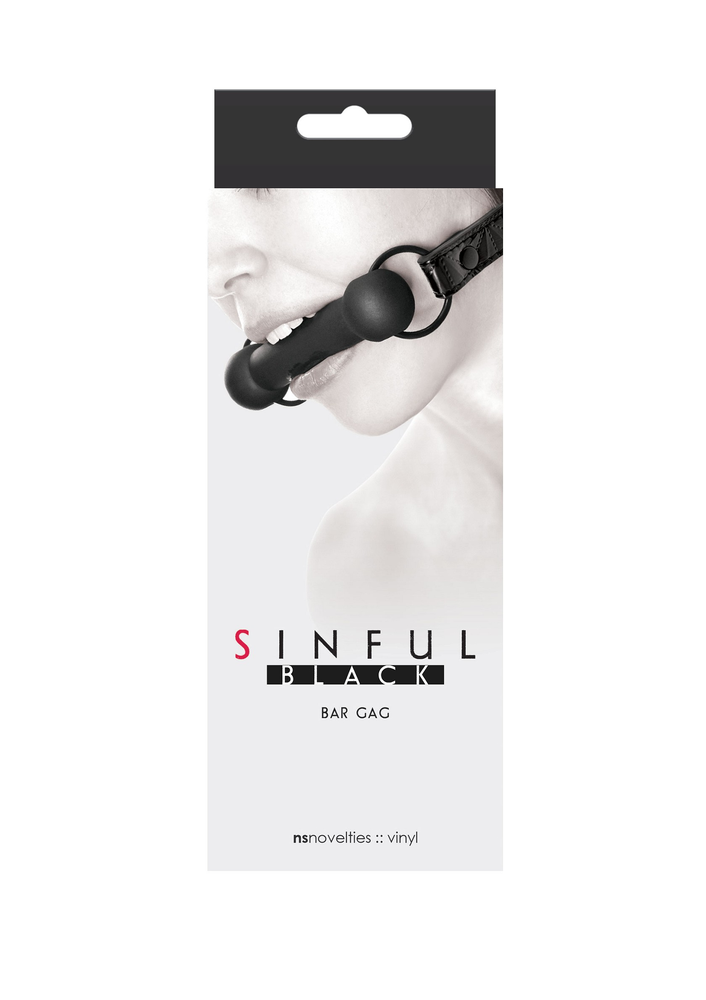 NS Novelties Sinful Bar Gag BLACK - 1