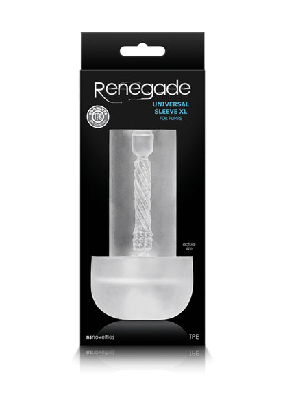 NS Novelties Renegade Universal Sleeve XL (Extra Long) TRANSPA - 0