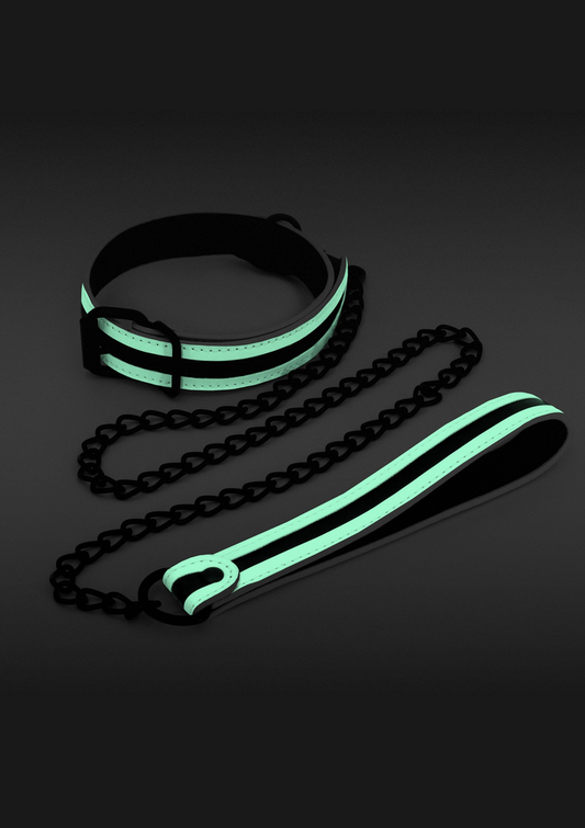 NS Novelties GLO Bondage Collar and Leash