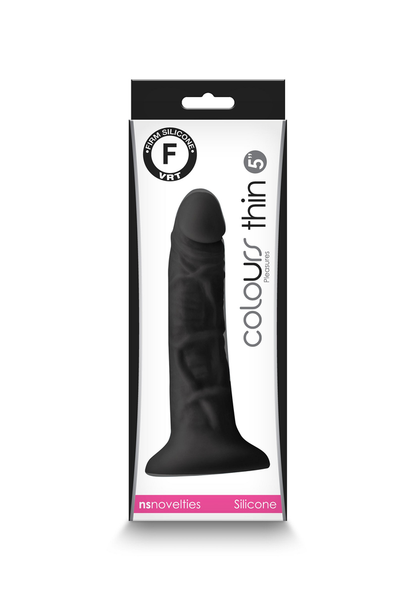 NS Novelties Colours Pleasures Thin 5' Dildo BLACK - 0