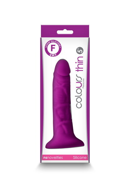 NS Novelties Colours Pleasures Thin 5' Dildo PURPLE - 0