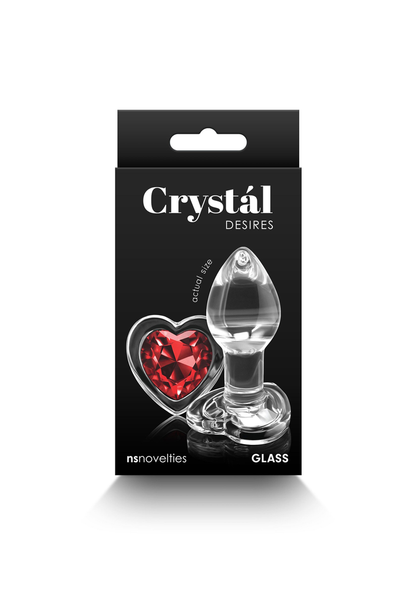 NS Novelties Crystal Desires Red Heart Small RED - 1