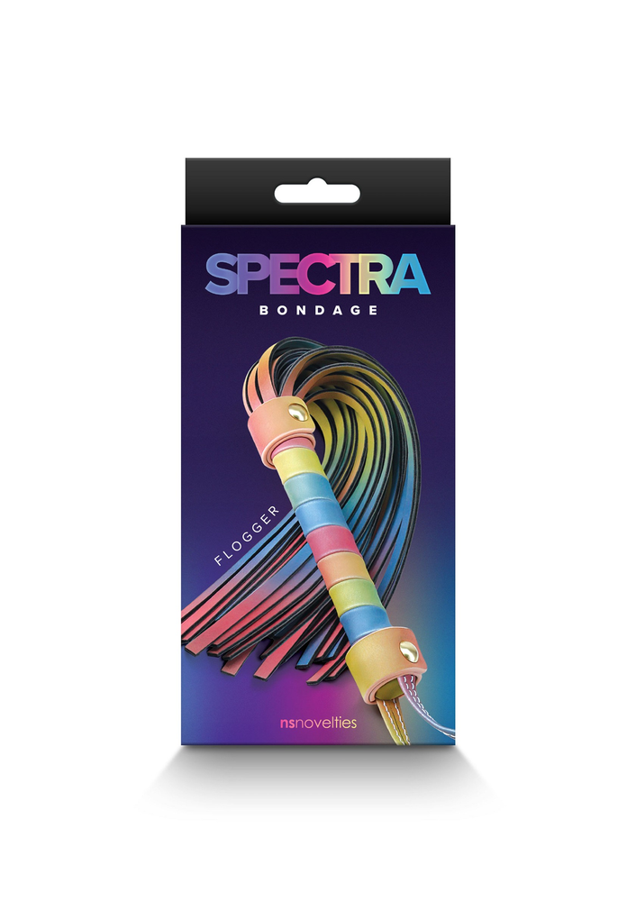 NS Novelties Spectra Bondage Flogger RAINBOW - 1