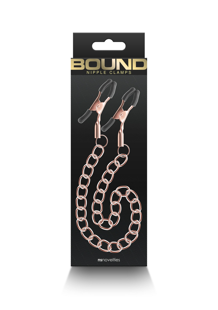 NS Novelties Bound Nipple Clamps DC2 ROSEGOLD - 2