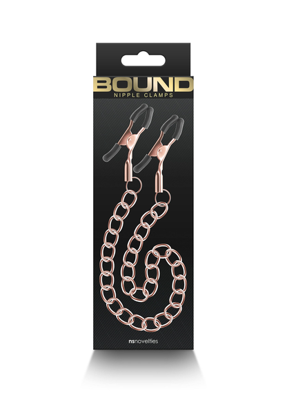 NS Novelties Bound Nipple Clamps DC2 ROSEGOLD - 2