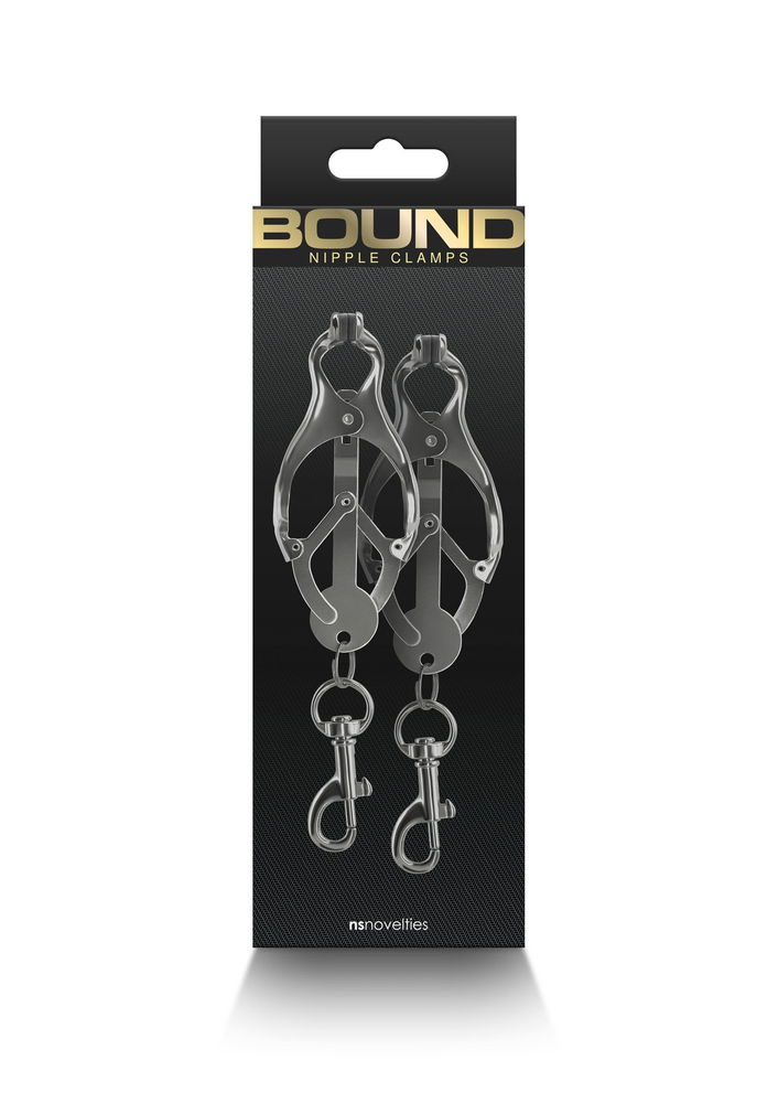 NS Novelties Bound Nipple Clamps C3 BLACK - 0