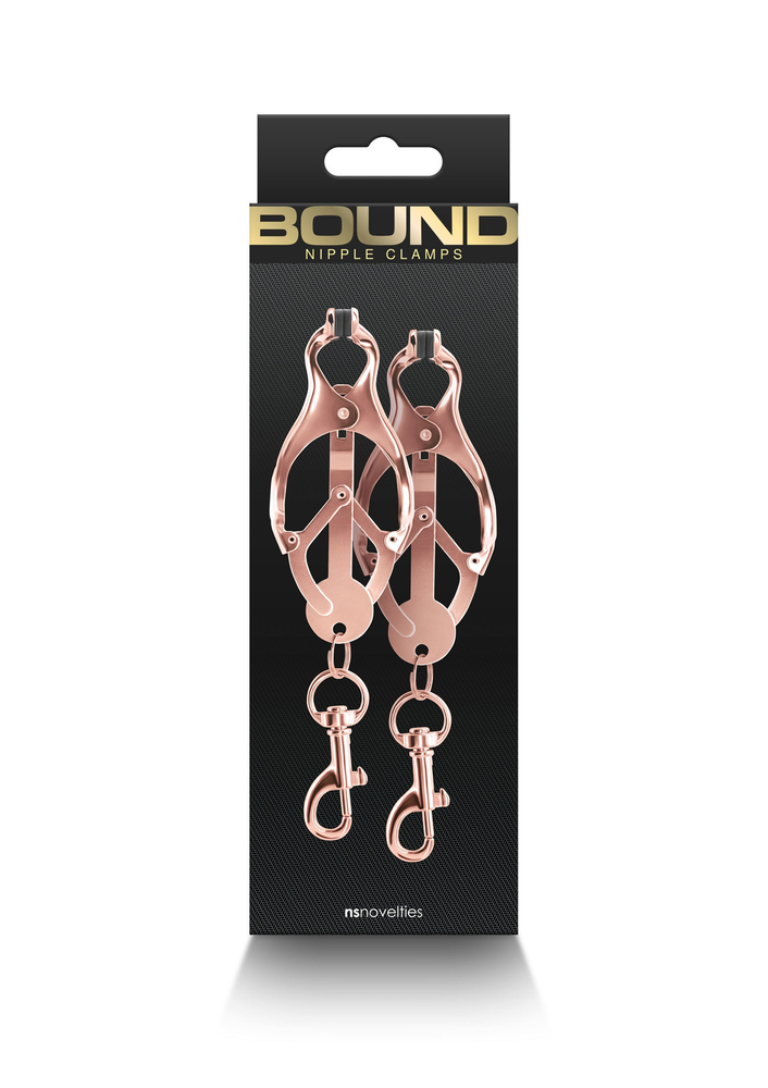 NS Novelties Bound Nipple Clamps C3 ROSEGOLD - 2