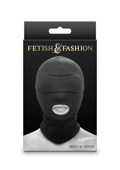 NS Novelties Fetish & Fashion Mouth Hood BLACK - 1