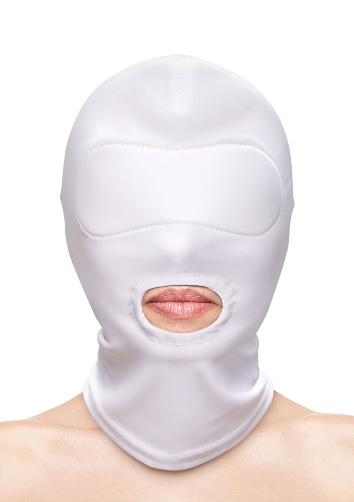 NS Novelties Fetish & Fashion Mouth Hood WHITE - 2