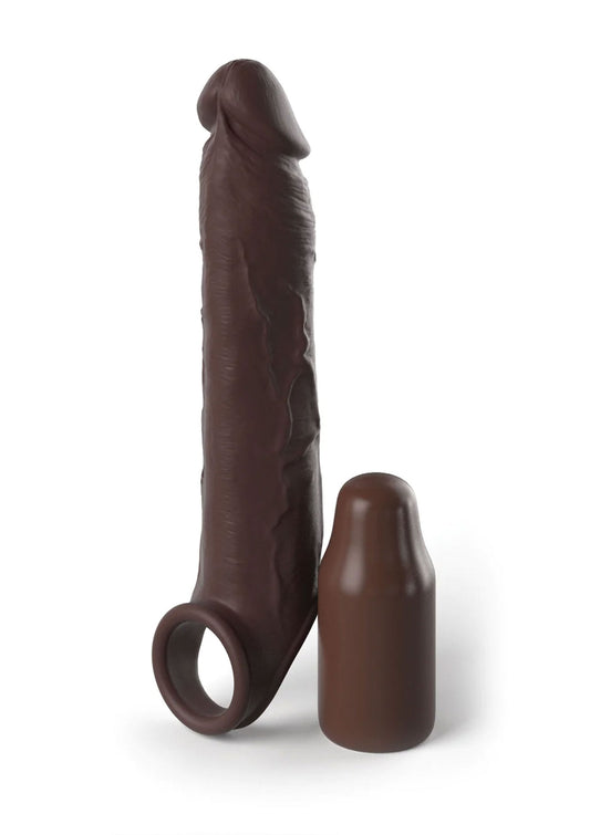 Pipedream Fantasy X-Tensions - Elite 3' Silicone X-tension with Strap - Brown