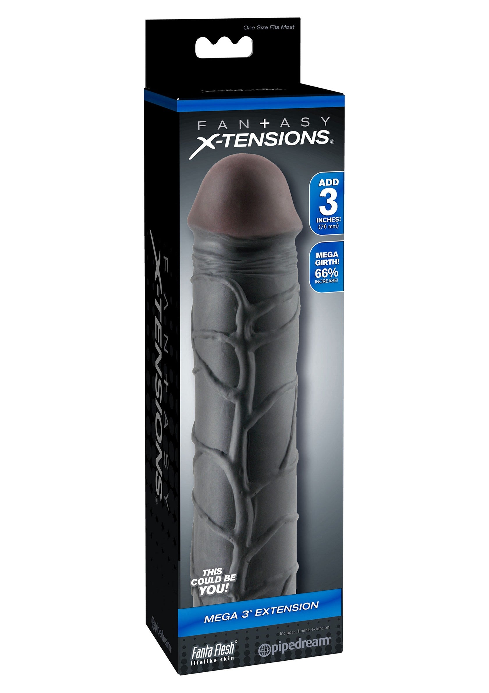 Pipedream Fantasy X-tensions FX Mega 3' Extension BLACK - 3