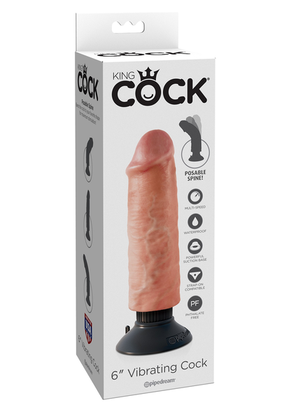 Pipedream King Cock Vibrating Cock 6' SKIN - 0