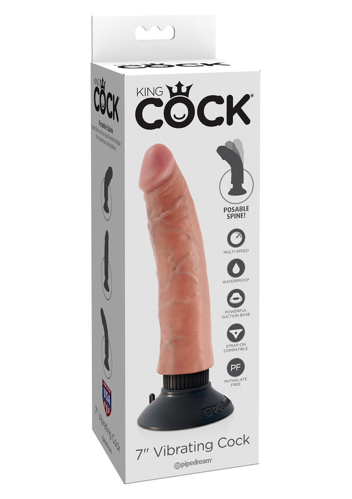 Pipedream King Cock Vibrating Cock 7' SKIN - 4