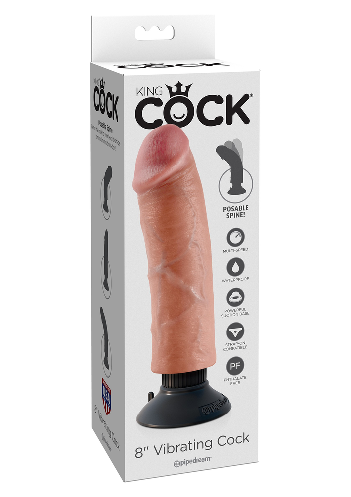 Pipedream King Cock Vibrating Cock 8' SKIN - 0