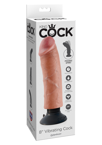Pipedream King Cock Vibrating Cock 8' SKIN - 0
