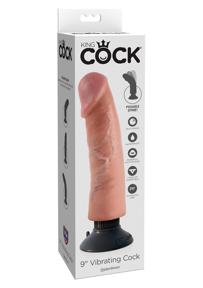 Pipedream King Cock Vibrating Cock 9' SKIN - 1