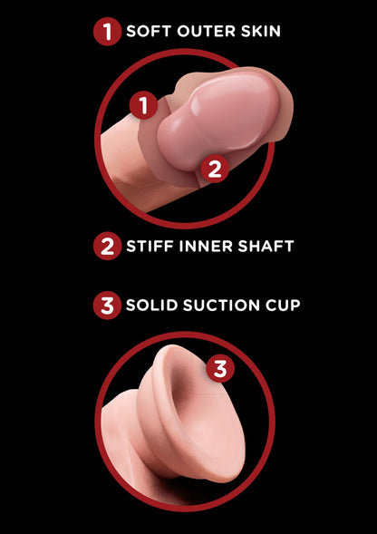 Pipedream King Cock Plus - 7' Triple Density Cock With Swinging Balls SKIN - 5