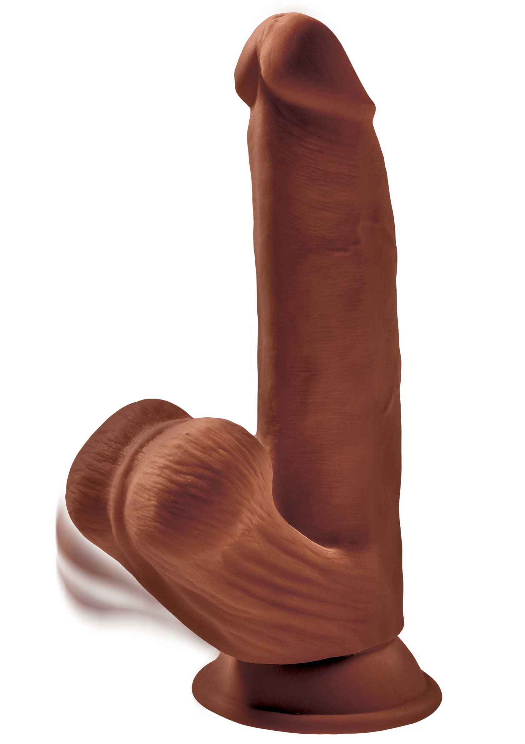 Pipedream King Cock Plus - 8' Triple Density Cock With Swinging Balls BROWN - 2