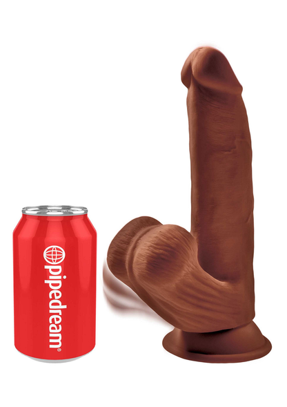 Pipedream King Cock 3D Cock Swinging Balls 8' BROWN - 6